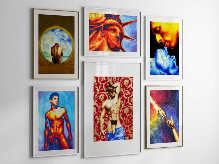 Gay Male Nude Art Prints Collection