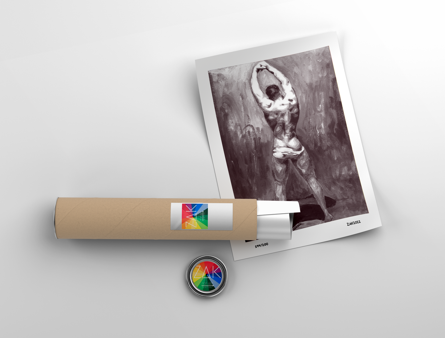 Adam in the Garden of Eden (B&W) | Gay nude art Print