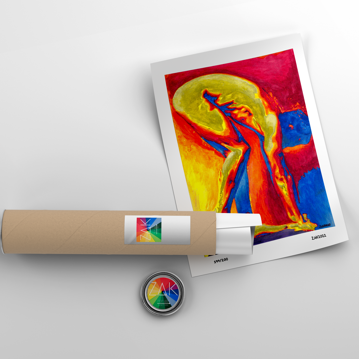 Full Frontal Nudity Gay Male Art Print | Homoerotic Art Watercolor Art | South Beach Art queer art