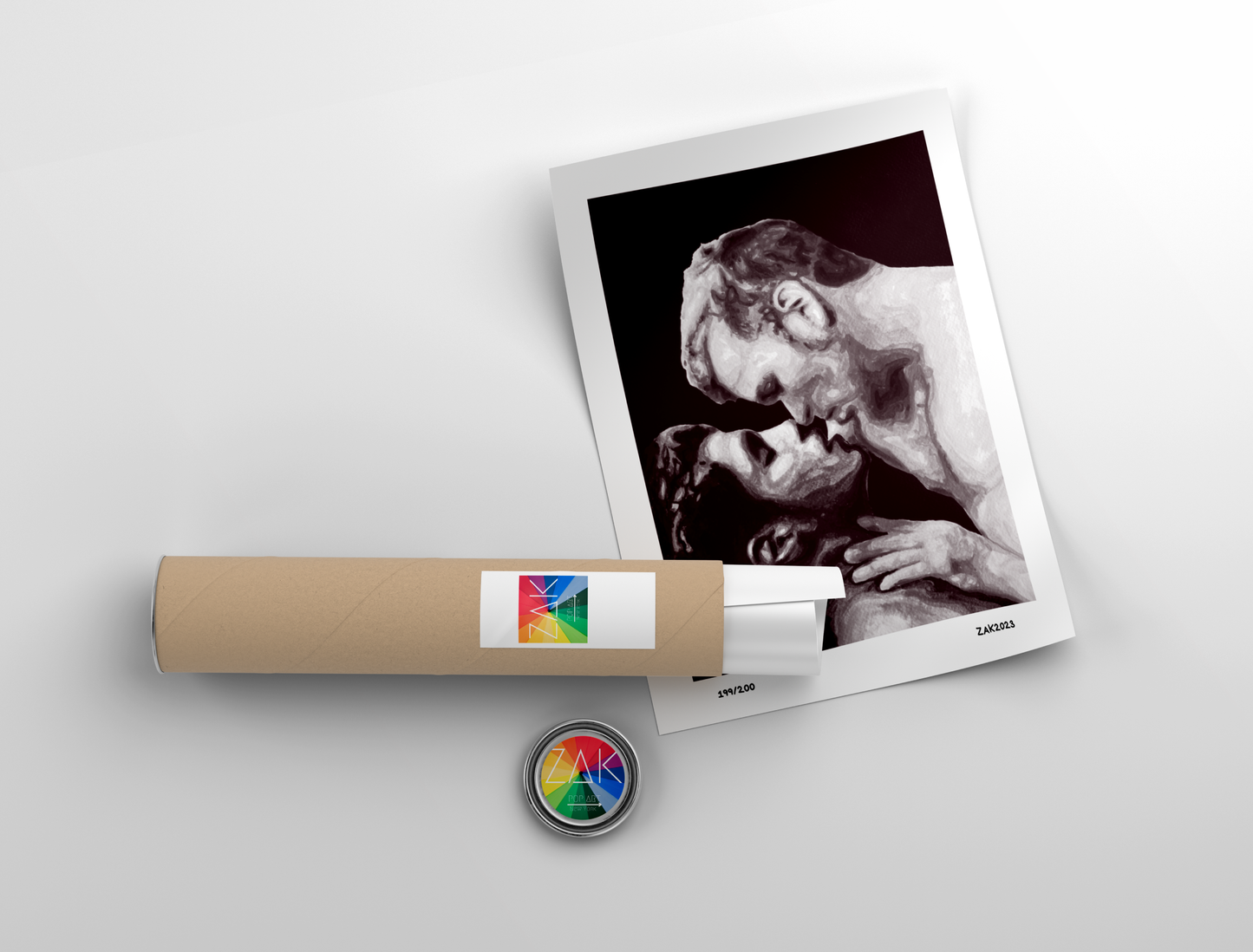Couple Kissing (B&W)