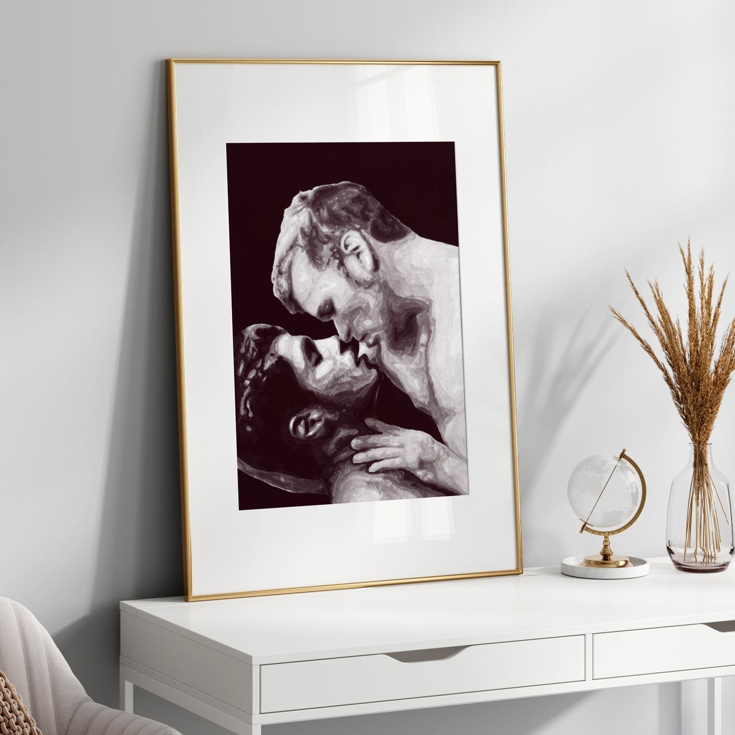 Couple Kissing (B&W)
