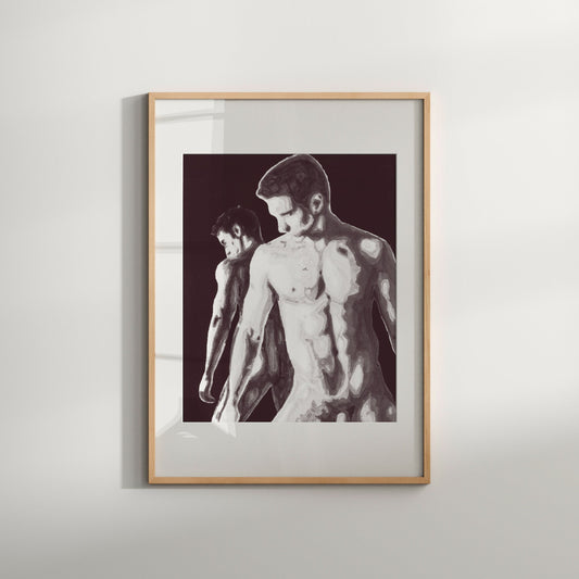 Male Nude Print | Queer Art | Poster | Tasteful Male Nude | Homoerotic Nudity