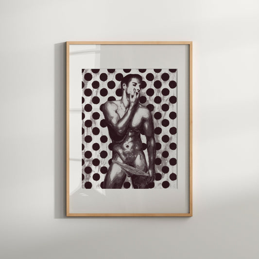 Nude Men Wall Art black & white Print Naked Male Figure Torso Body Portrait Nude Sexy Erotic Poster Gay Pride LGBT Homoerotic Modern art