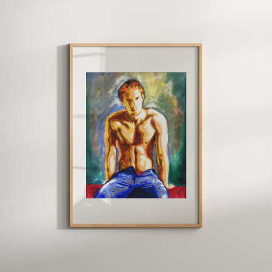 nude male paintings penis art | Same Sex Marriage | best gift for married couple | Gay and Proud | queer artwork | gay artwork