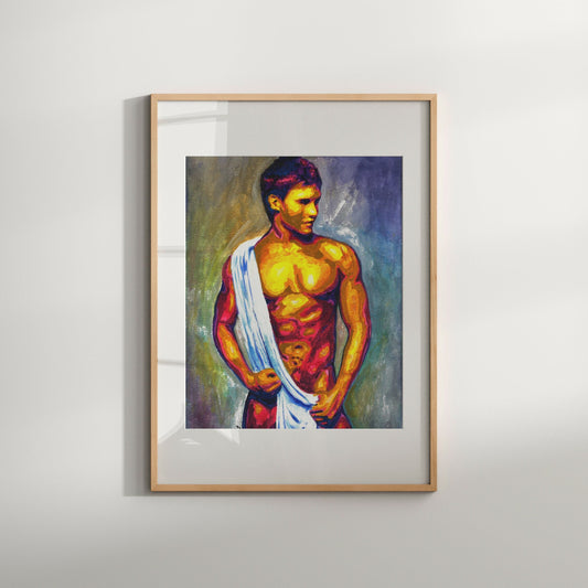 gay male art prints homoerotic wall hanging | male figure painting | gay art print | male erotica art | gay male art | queer wall hanging