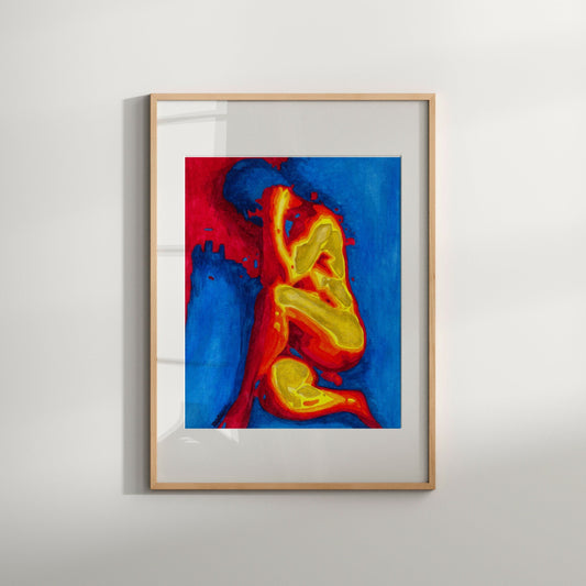 Male Figure Art | Gay Male Art Print | gay wall art buy | queer drawing gay lovers