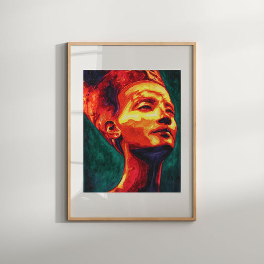 Egyptian queen | Egypt Queen| Eternal Beauty | Nefertiti print| Nefertiti Poster | Nefertiti art | Nefertiti wall art | Nefertiti bust