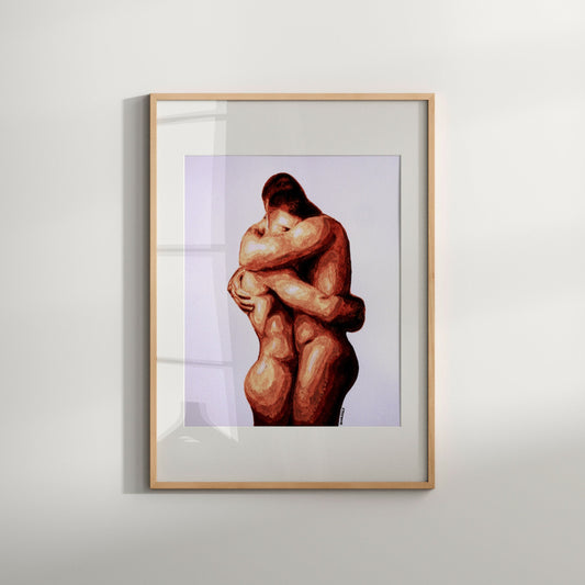 Couple Art Print | Same Sex Couple Gift | Same Sex Marriage | Same Sex Engagement | Engagement Party Gift | Gay Art Print