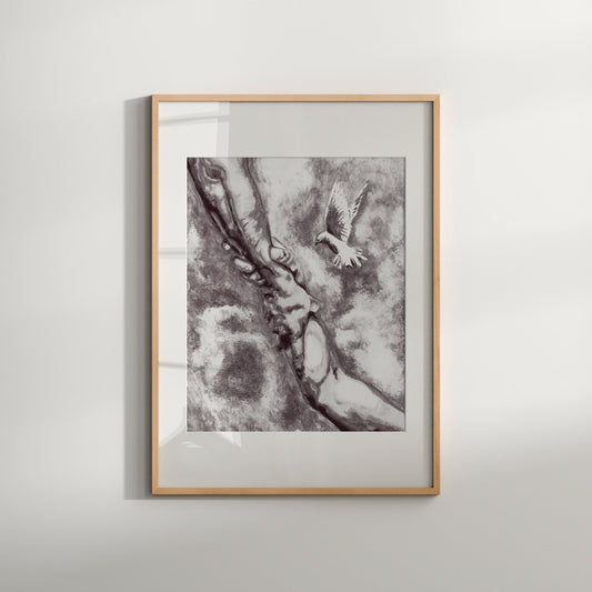 Couples Love Hand Print