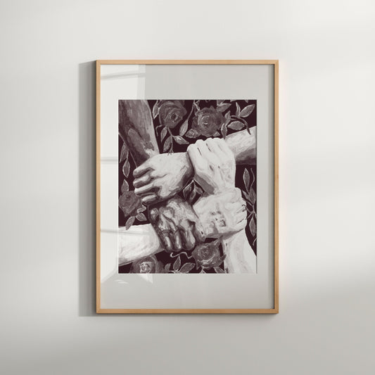 The Union – Black & White Watercolor Art Print
