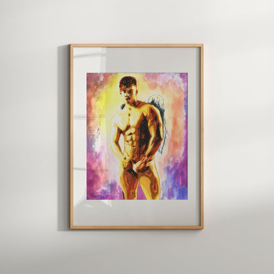 Gay Adult Art | Hairy Gay Art | Good Gifts for You Gay Best Friend | Gay Male Artwork | Watercolor Art for Sale | Male Fine Art | Homoerotic