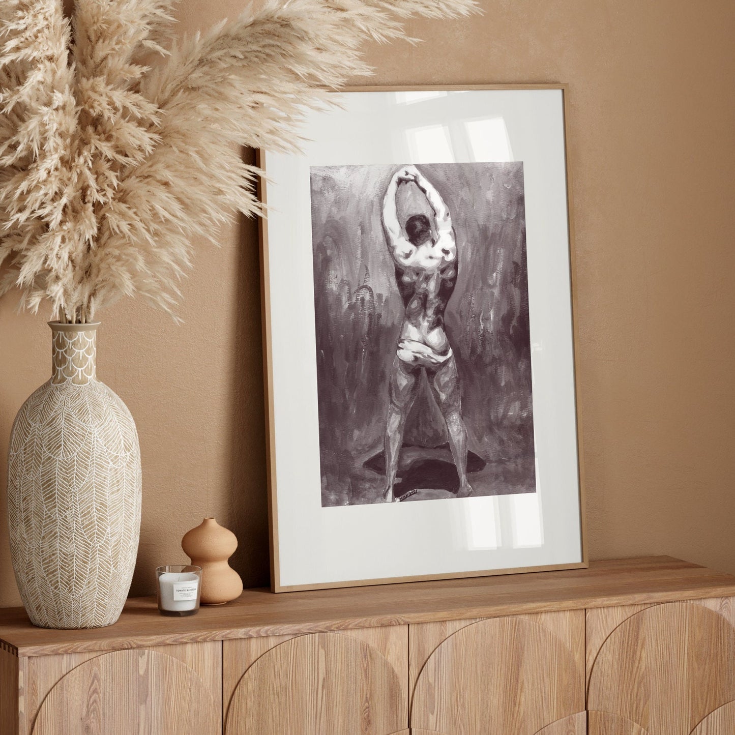 Adam in the Garden of Eden (B&W) | Gay nude art Print