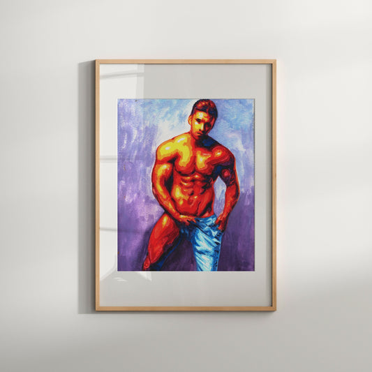 Male Nude Photography Signed Limited Edition Gay Art Print Photo Full Frontal Nudity Erotic Naked Man Penis Mature Homoerotic Wall Decor