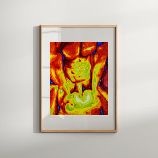 gay wall art queer art print gay art painting watercolor art lgbt painting nude male queer gay couples gift homo print bathroom art