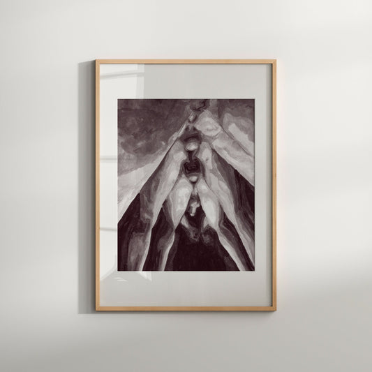 Love Circle Mature Gay Wall Art, Nude Males Black & White Print, LGBTQ Decor, Erotic Queer Art, Same Sex Gift, Gay Decor, Homo LGBT Print