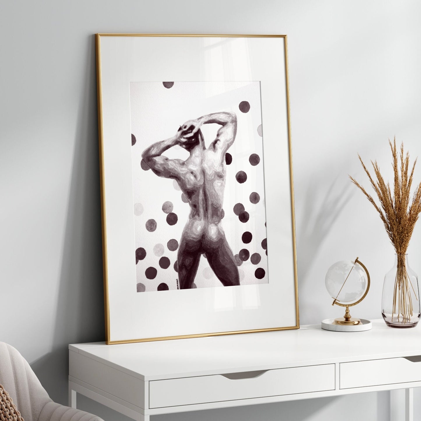 Butt with Polka Dot (B&W)