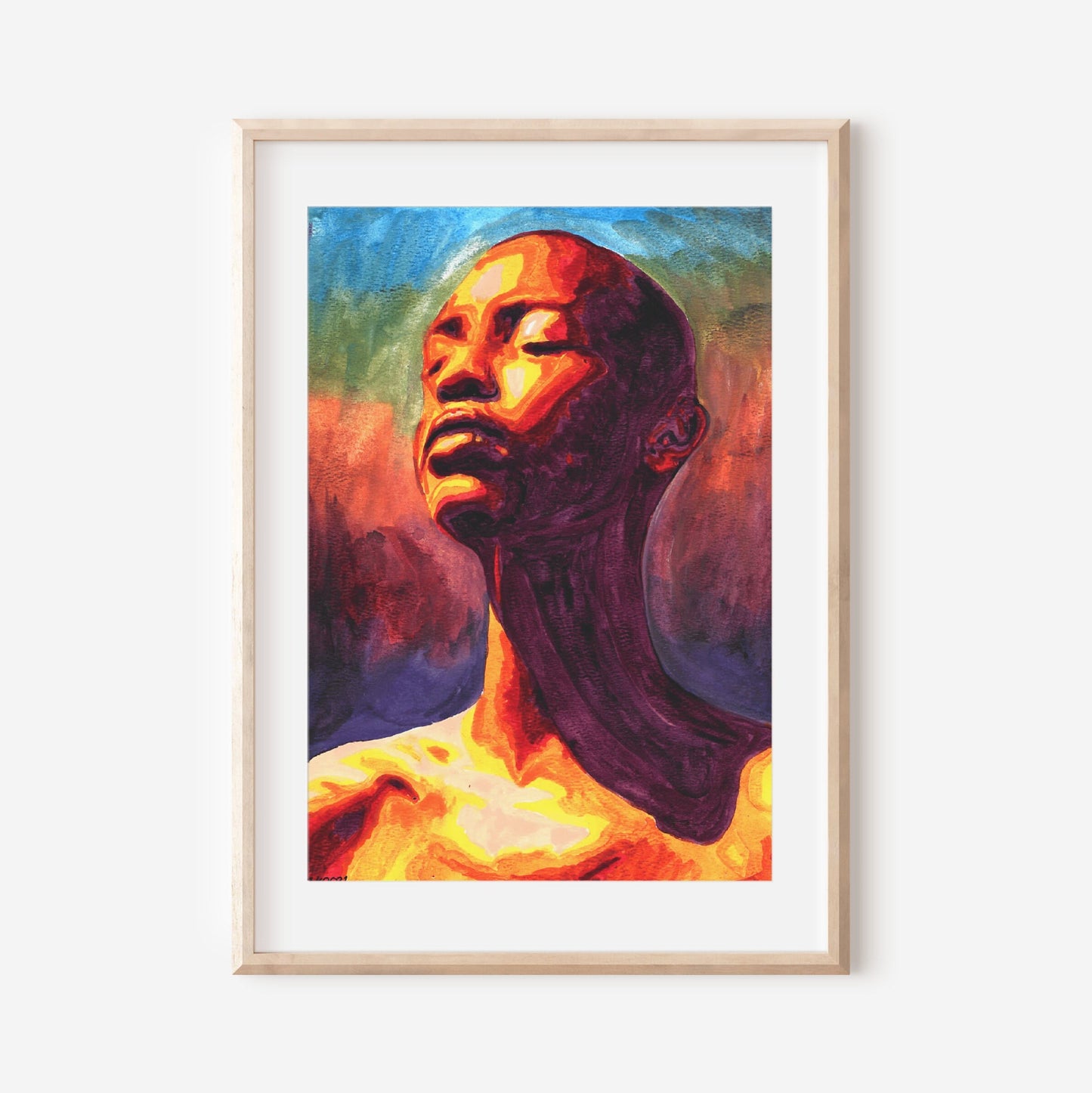 black woman art black girl wall art | African wall art African decoration | black woman face art Homemade artwork | African painting