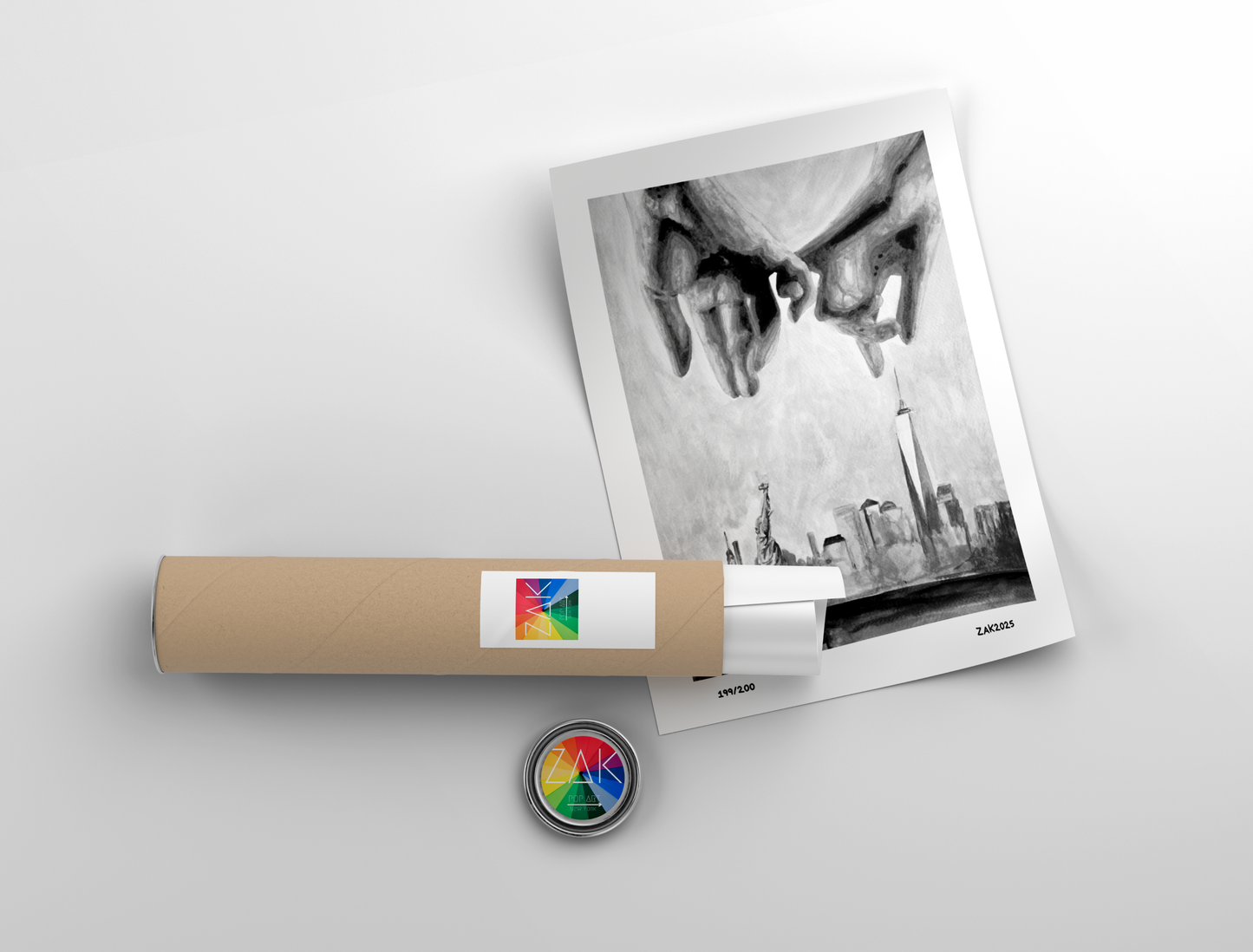 Gay Art Print, LGBTQ New York Skyline Art, Romantic Holding Hands, Pride Black & White, NYC Statue of Liberty, Queer Love, Gay Couple Gift