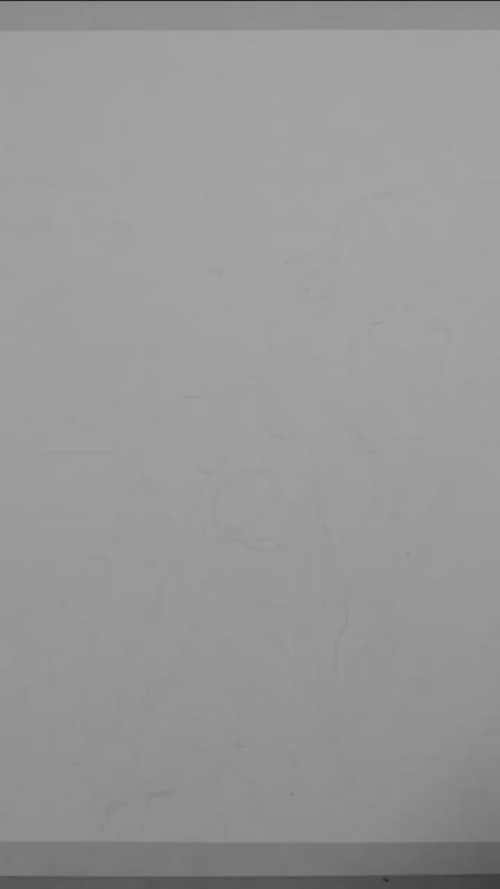 A black and white art video featuring a nude male figure with a muscular build, seated next to a wave or a column in a dramatic pose.
