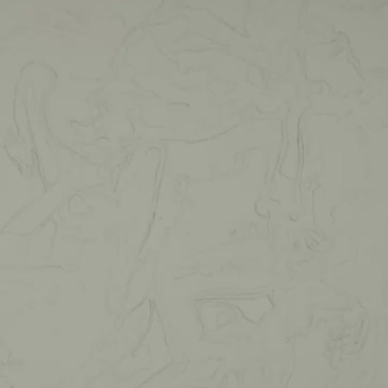 Watercolor painting of four nude queer figures in a circular composition, using warm and cool tones to depict a sensual and emotional erotic scene. Zak Pop Art.
