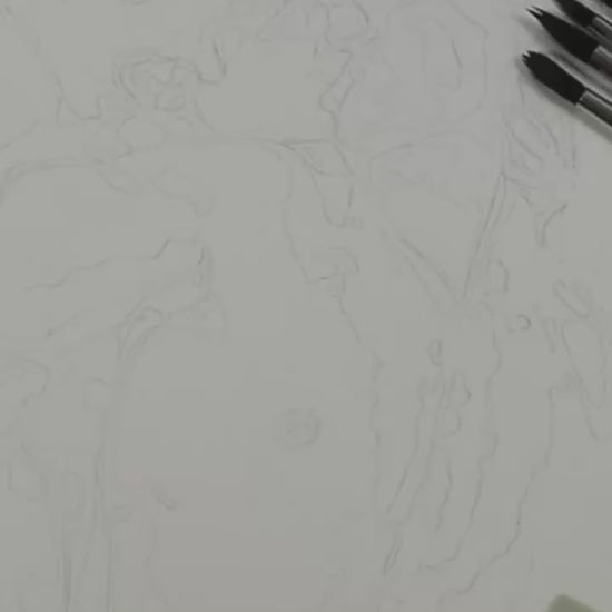 Gay Couple Kissing Watercolor video by Zak Pop Art
