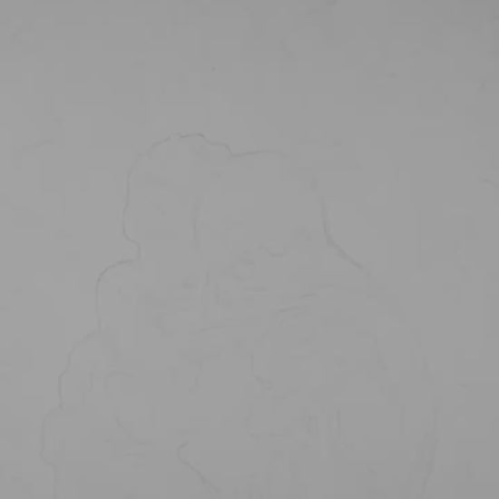 Black and white watercolor art of a gay couple embracing affectionately in front of a flower-filled garden. A minimalist, emotional tribute to same-sex love and LGBTQ+ identity.