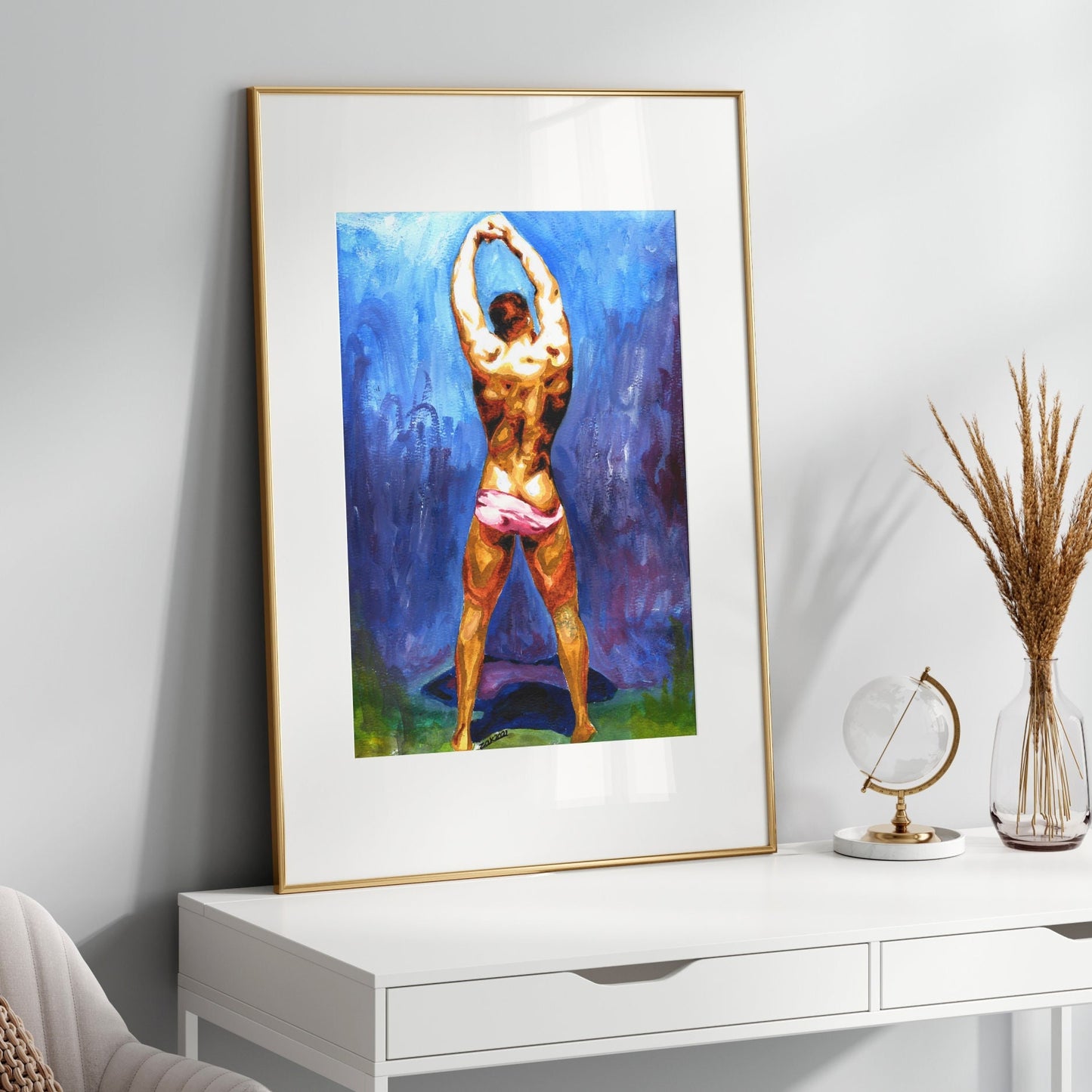 Adam in the Garden of Eden | Gay nude art Print