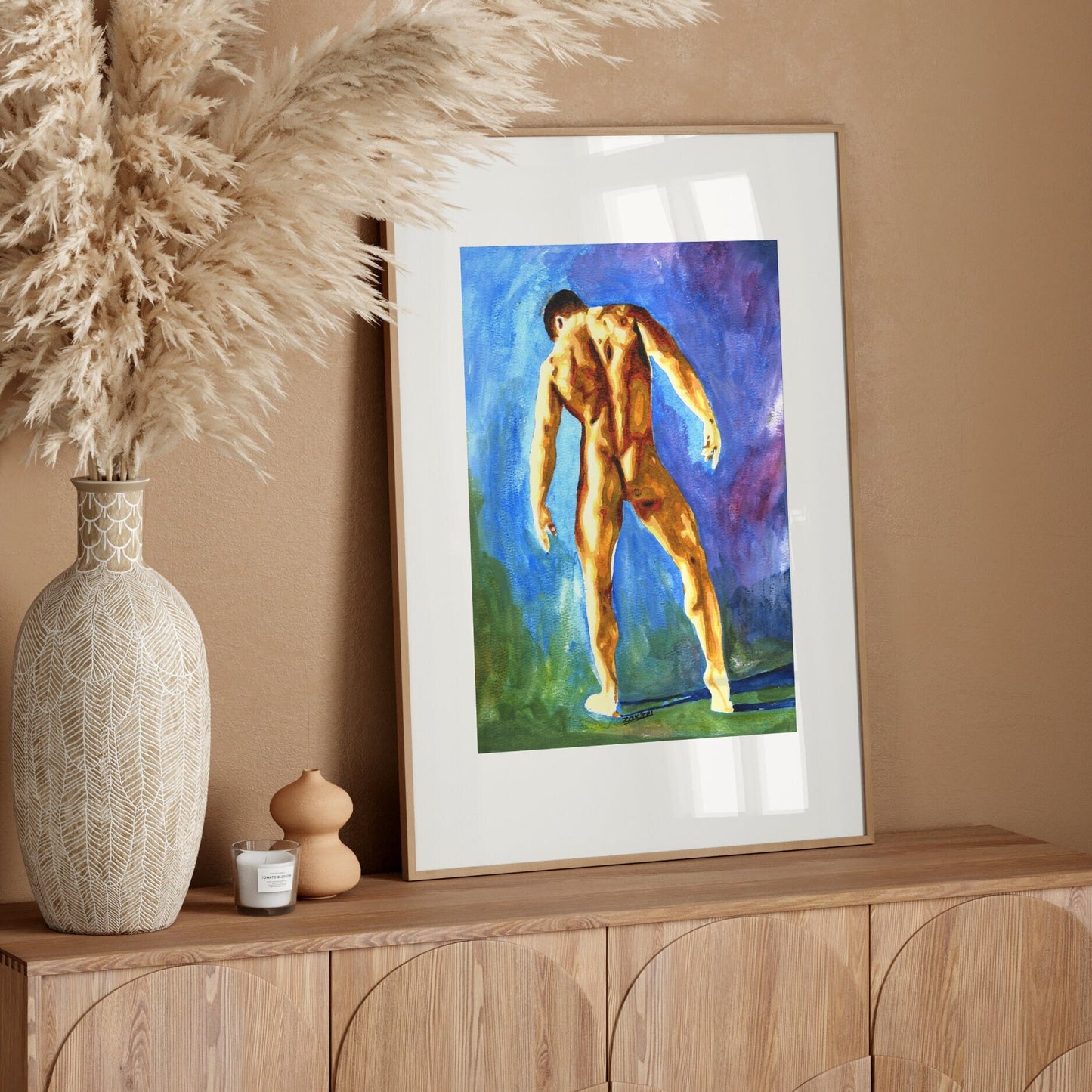 Adam in the Garden of Eden | Gay nude art Print