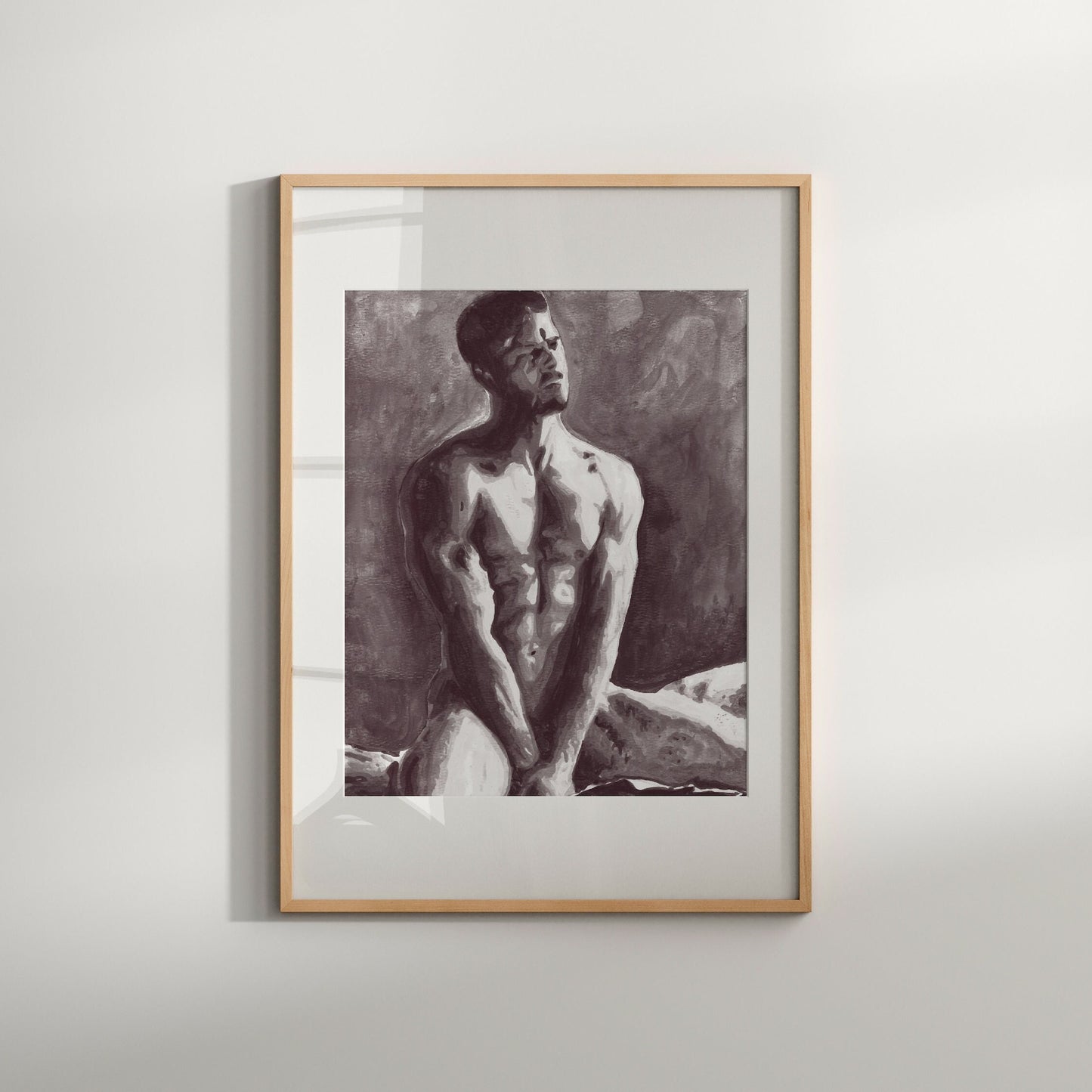 Abstract Nude Male | Gay nude art Print