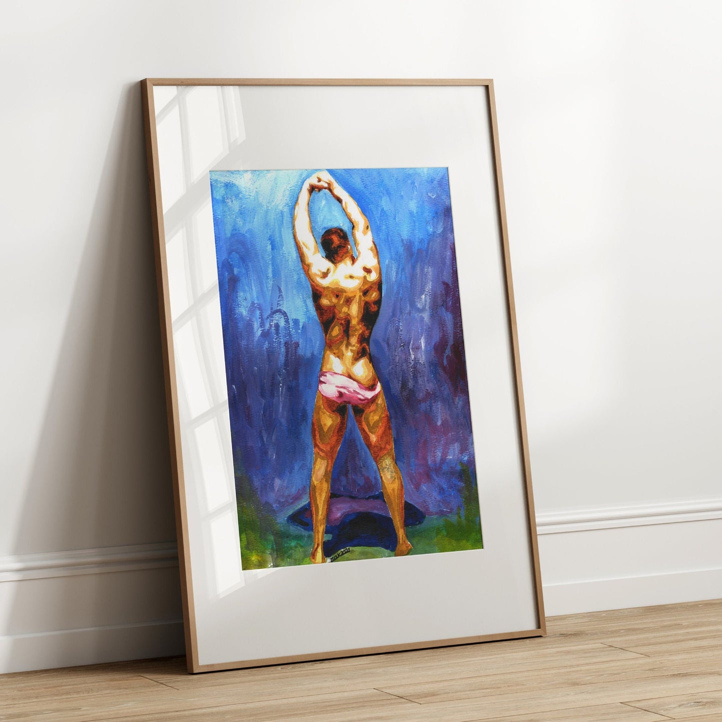 Adam in the Garden of Eden | Gay nude art Print