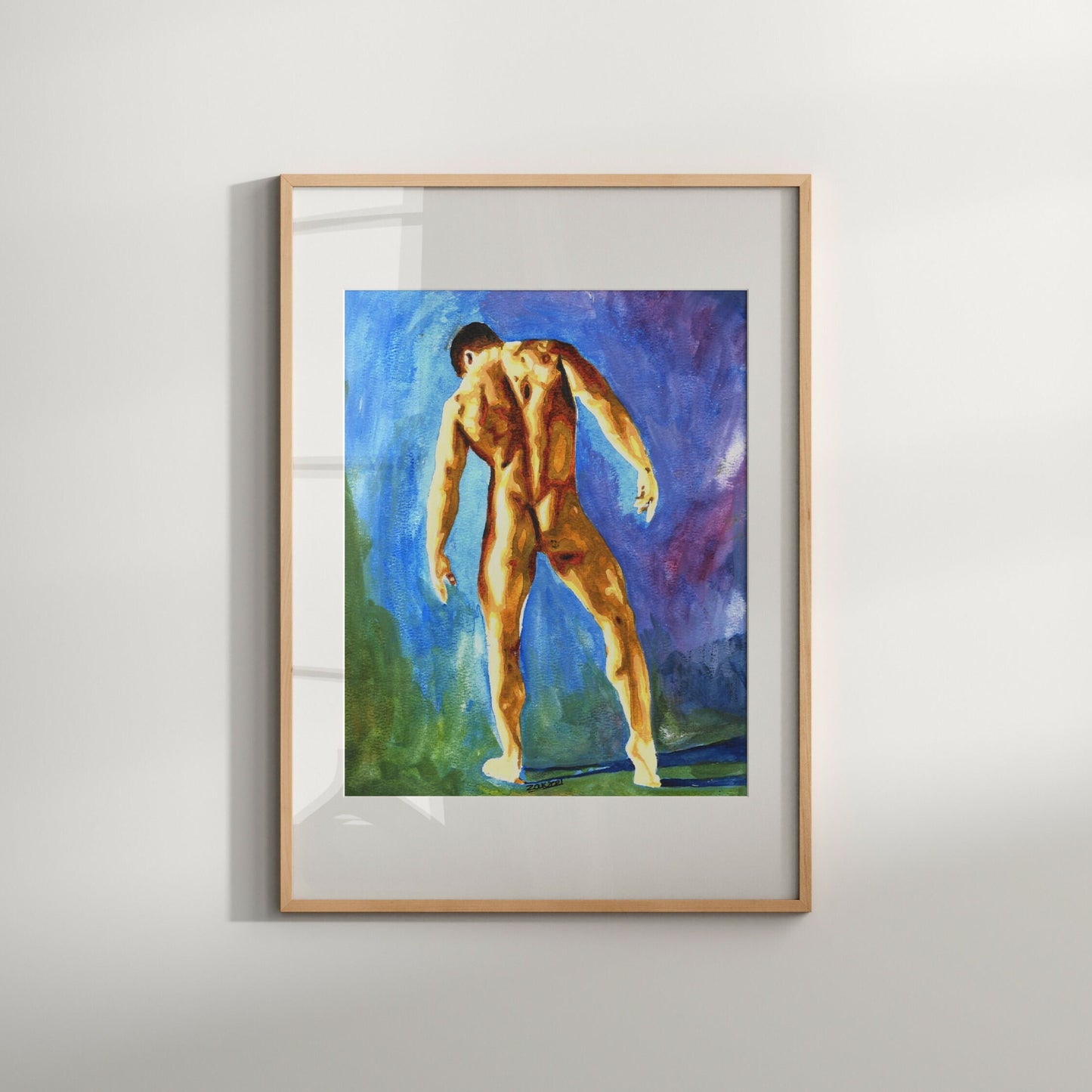 Adam in the Garden of Eden | Gay nude art Print