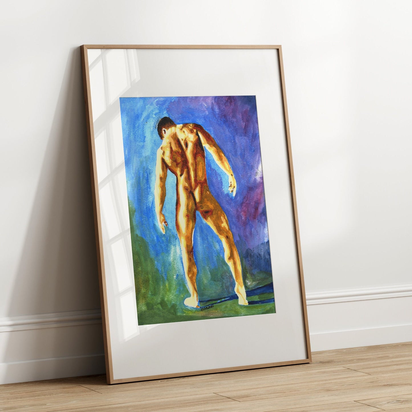 Adam in the Garden of Eden | Gay nude art Print