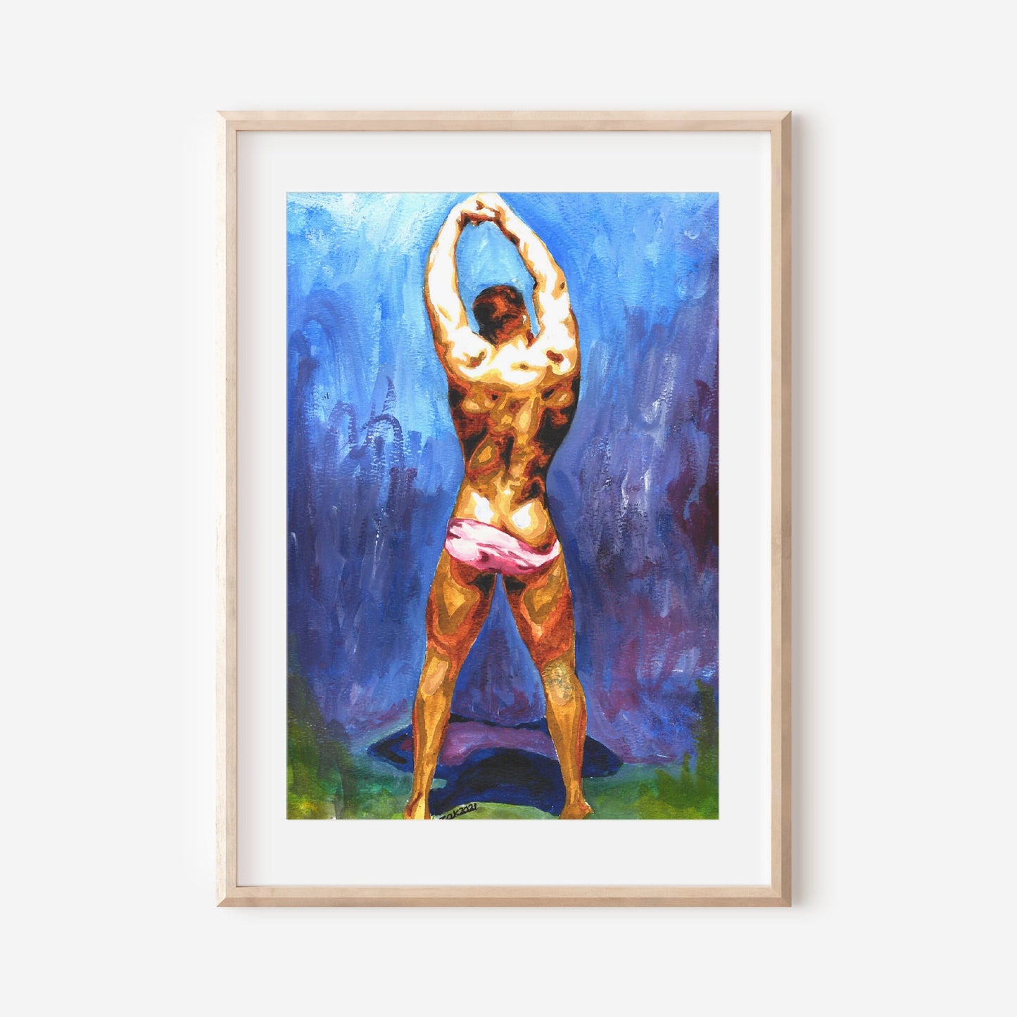 Adam in the Garden of Eden | Gay nude art Print