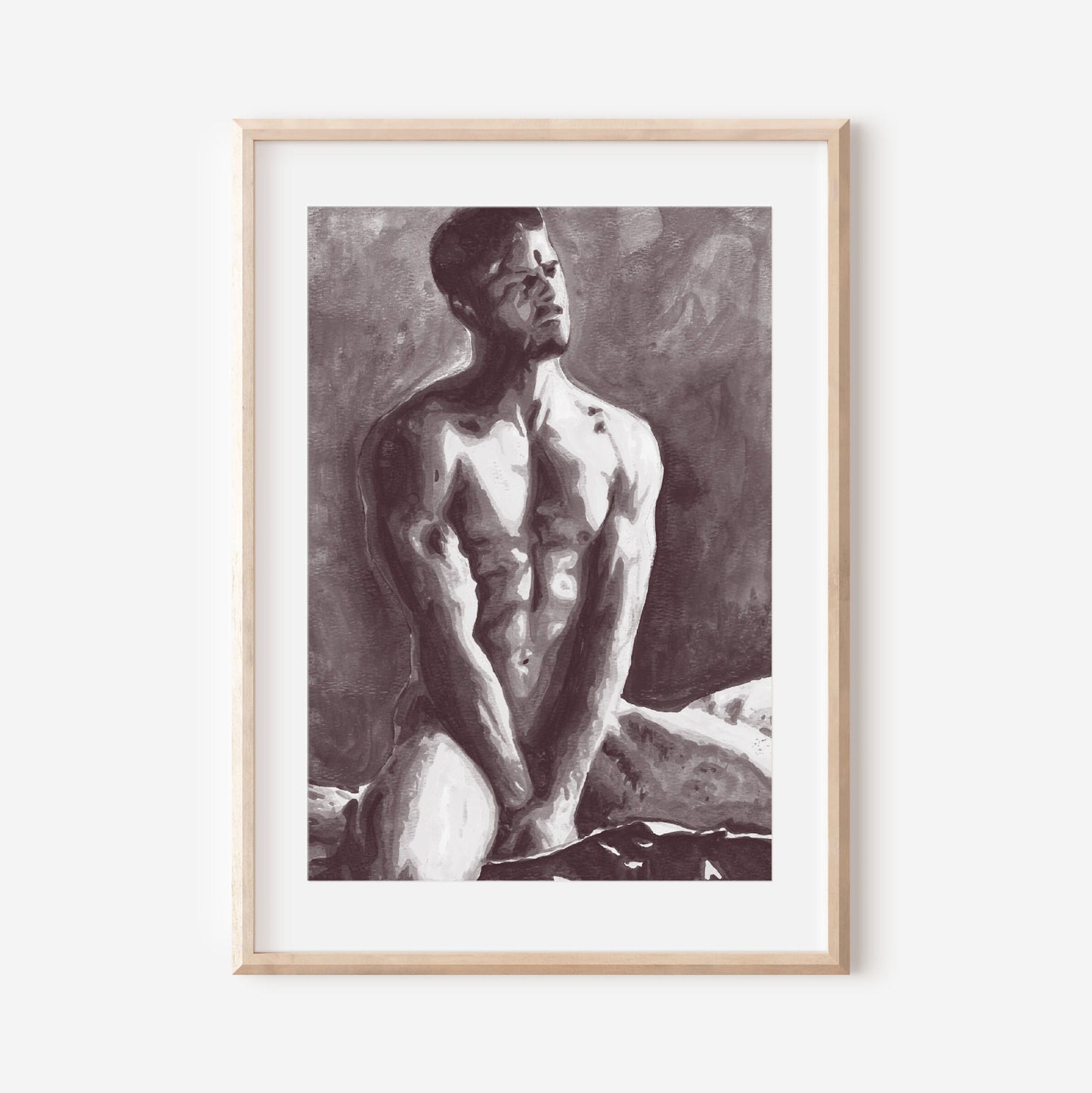 Abstract Nude Male | Gay nude art Print