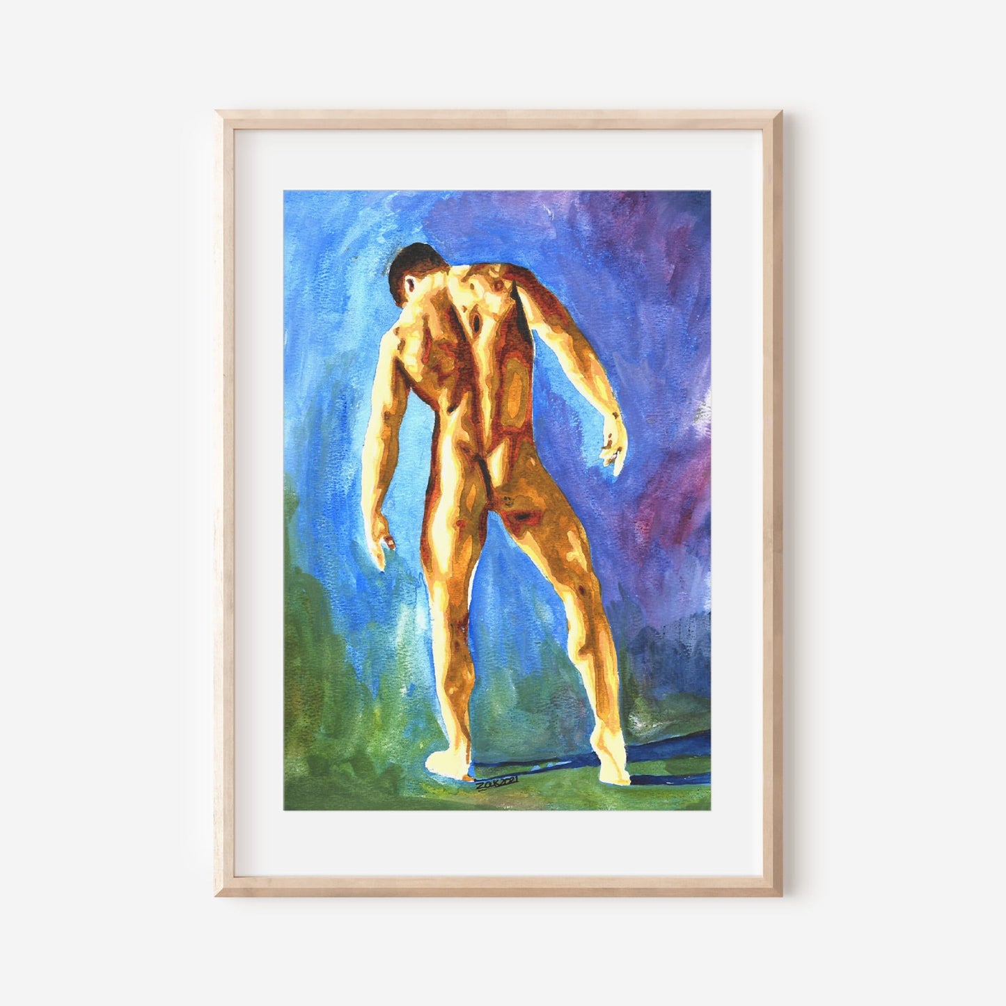 Adam in the Garden of Eden | Gay nude art Print